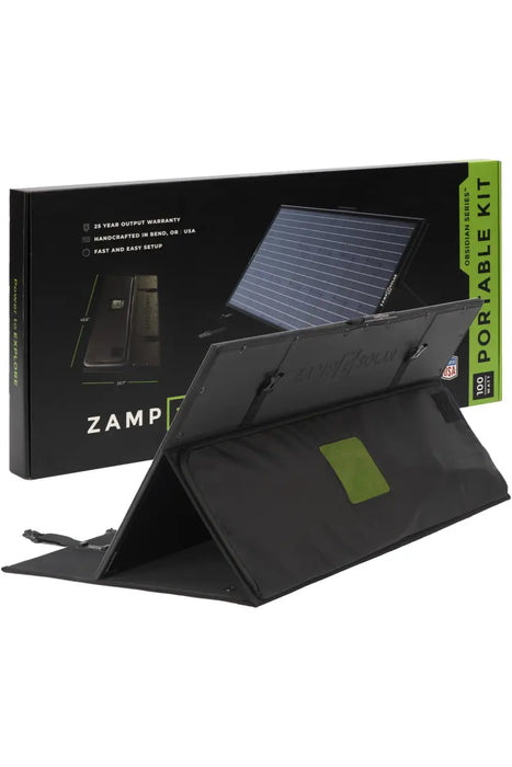 Zamp Solar OBSIDIAN® SERIES 100 Watt Portable Kit - 2006+ Winnebago Solar Ready