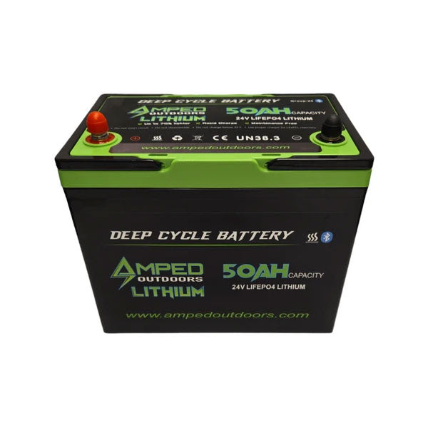Amped Outdoors 24V 50AH LiFePO4 Lithium Battery