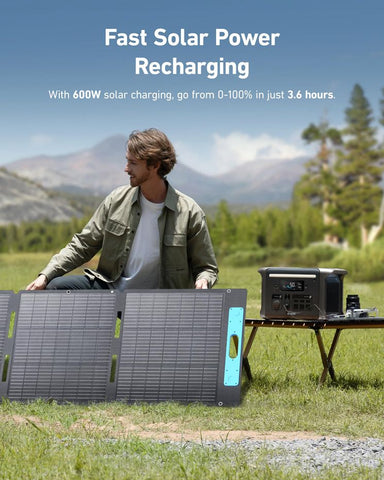 Image of Anker SOLIX F1500 Portable Solar Generator Kit - With Anker 200W Solar Panel