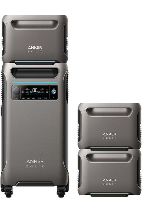 Anker SOLIX F3800 Portable Power Station with 3x Expansion Batteries - 15.36 KWh