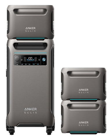 Image of Anker SOLIX F3800 Portable Power Station with 3x Expansion Batteries - 15.36 KWh