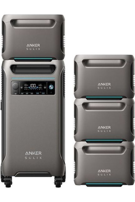 Anker SOLIX F3800 Portable Power Station with 4x Expansion Batteries - 19.20 KWh