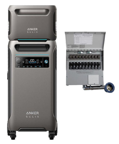 Image of Anker SOLIX F3800 Portable Power Station with Expansion Battery and Transfer Switch - 7.68 KWh
