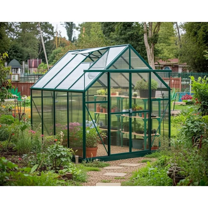 Grandio Ascent greenhouse in a garden
