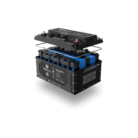 Image of BigBattery | 24V HUSKY 2 | LiFePO4 Lithium Battery 5.12kWh | For RVs, Camper Vans & Commercial Vehicles