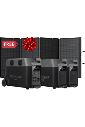 EcoFlow Delta Pro 10.8 kWh Home Storage Kit with Free 400W Foldable Solar Panel