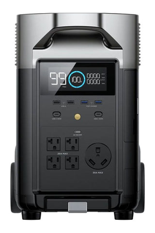 Image of EcoFlow Delta Pro Portable Solar Generator with 2x 100W Solar Panels and Remote Control
