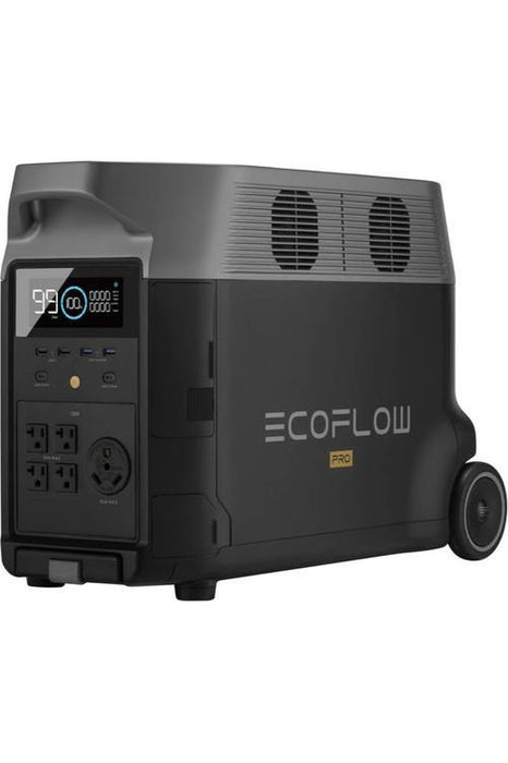 EcoFlow Delta Pro Portable Solar Generator with 2x 100W Solar Panels and Remote Control