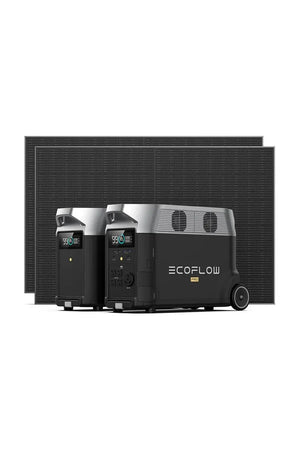 Ecoflow Delta Pro with Smart Extra Battery and Rigid 400W Solar Panel Bundle