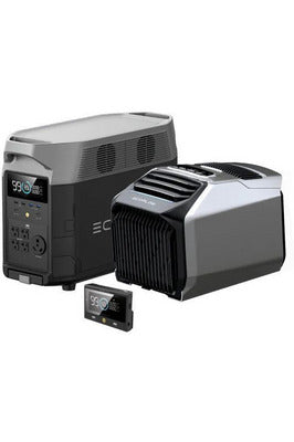 Ecoflow Delta Pro Portable Power Station + Wave 2 Portable Air Conditioner With Free Remote Control