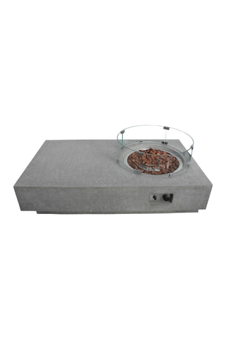 Image of Elementi Round Fire Pit Wind Guard for Manchester and Metropolis Fire Table OFG105-WS