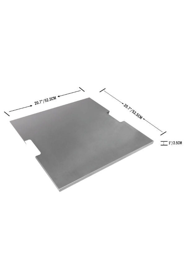 Elementi Square Metal Fire Pit Cover for Elementi Manhattan and Aurora Fire Table OFG103-SS