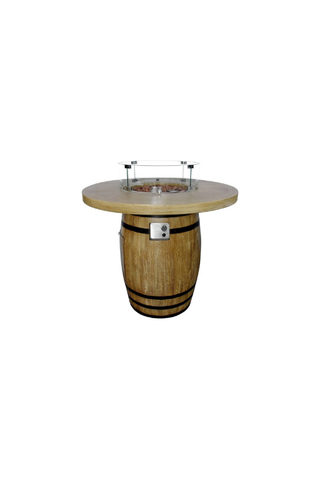 Image of Elementi Round Fire Pit Wind Guard for Manchester and Metropolis Fire Table OFG105-WS