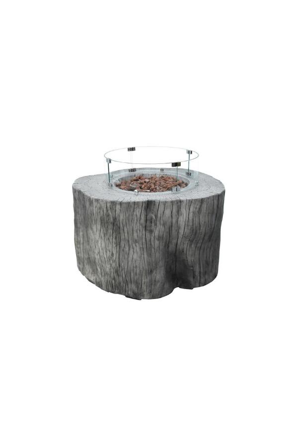 Elementi Round Fire Pit Wind Guard for Manchester and Metropolis Fire Table OFG105-WS