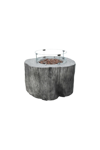 Image of Elementi Round Fire Pit Wind Guard for Manchester and Metropolis Fire Table OFG105-WS