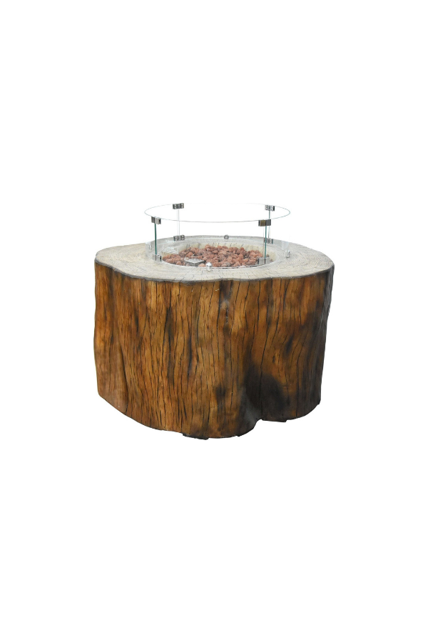 Elementi Round Fire Pit Wind Guard for Manchester and Metropolis Fire Table OFG105-WS