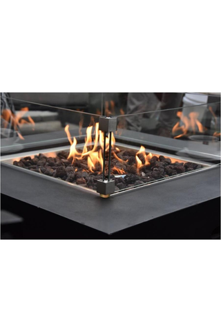 Image of Elementi Manhattan and Aurora Wind Guard For Fire Pit OFG103-WS