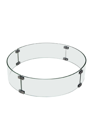 Elementi Round Fire Pit Wind Guard for Manchester and Metropolis Fire Table OFG105-WS