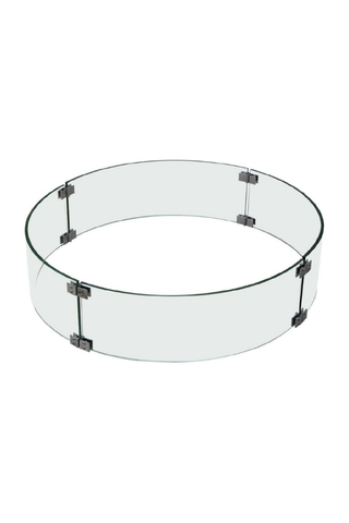 Image of Elementi Round Fire Pit Wind Guard for Manchester and Metropolis Fire Table OFG105-WS