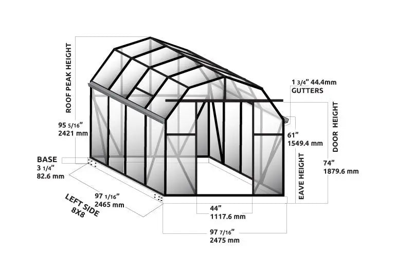 Grandio Elite 8x8 dimensions spec sheet