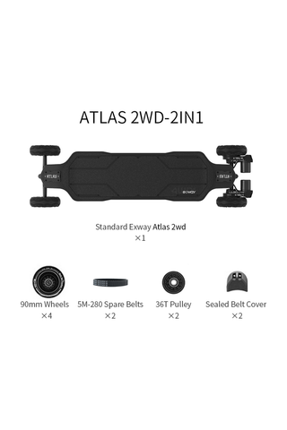 Image of Exway Atlas Carbon 2WD 1500W All Terrain Electric Skateboard