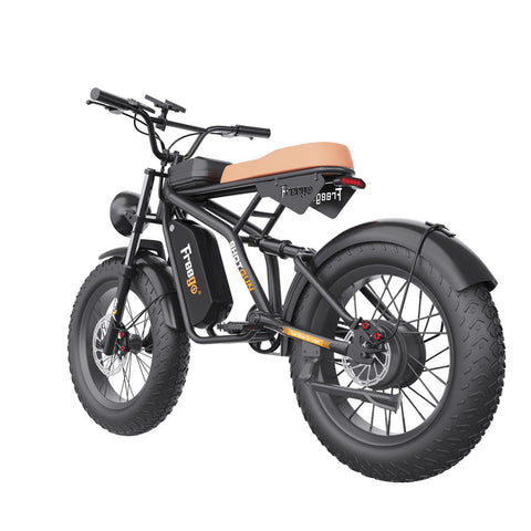 Image of Freego F1 Fat Tires Off Road Black Electric Bike Removable Battery