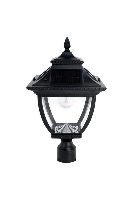 Gama Sonic Pagoda Bulb Solar Lamp - With Pole, Post & Wall Mount Kit