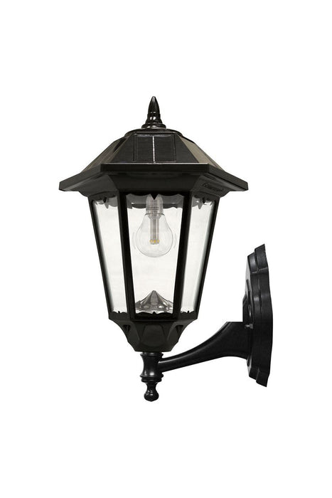 Gama Sonic Windsor Bulb Solar Light - With Pole, Post & Wall Mount Kit - Black