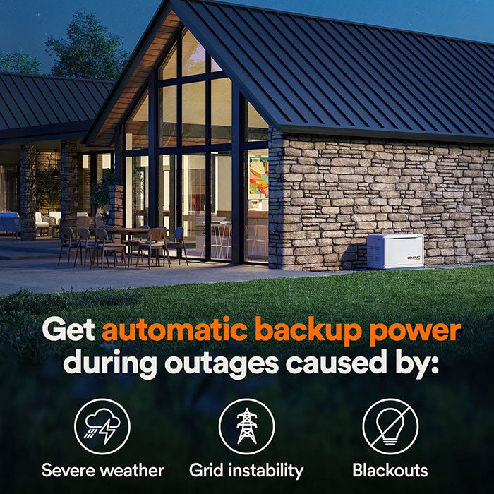 Generac Guardian 10kW Standby Generator w/ 16-Circuit Transfer Switch
