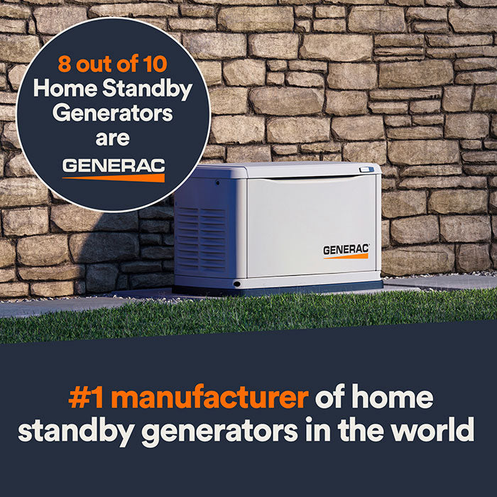 Generac Guardian 10kW Standby Generator w/ 16-Circuit Transfer Switch