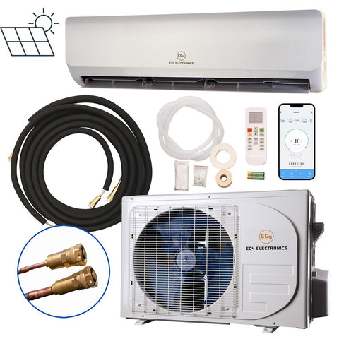 Image of EG4 Hybrid Solar Mini-Split Kit | Energy Star Certified Air Conditioner Heat Pump AC/DC | 24000 BTU | SEER2 21 | + 3150 Watts of Solar PV [KIT-E0012]