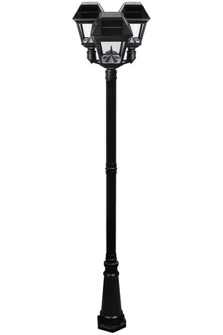 Image of Gama Sonic Imperial III Commercial Solar Triple Lamp Post