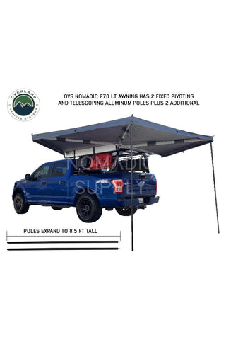 Image of Overland Vehicle Systems Nomadic LT 270 Overlanding Vehicle Awning w/ Wall 1 and 2 (Driver Side)
