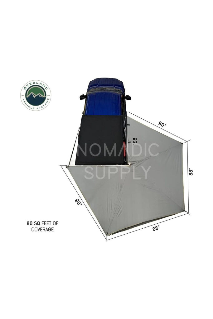Overland Vehicle Systems Nomadic LT 270 Overlanding Vehicle Awning w/ Wall 1 and 2 (Passenger Side)