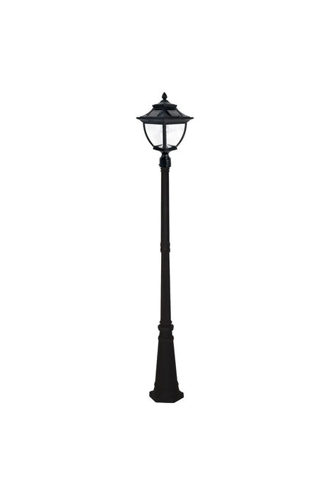 Gama Sonic Pagoda Bulb Solar Lamp Post - Black