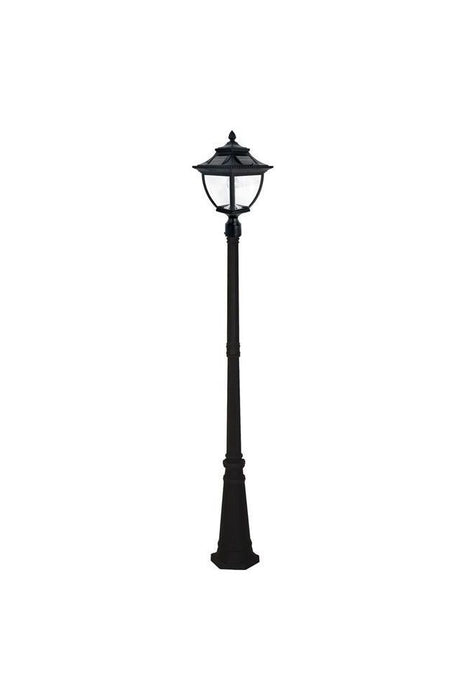 Gama Sonic Pagoda Bulb Solar Lamp Post - Black