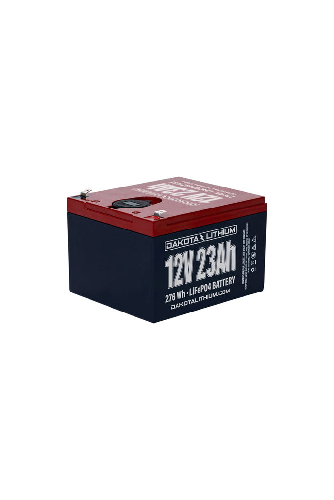 Dakota Lithium 12V 23Ah Battery with Dual USB Ports & Voltmeter