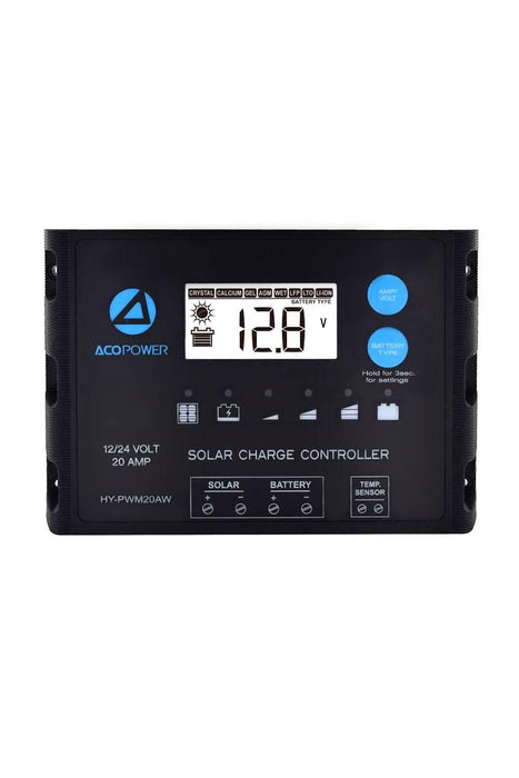 ACOPOWER 20A ProteusX Waterproof PWM Solar Charge Controller Compatible With 8 Battery Types