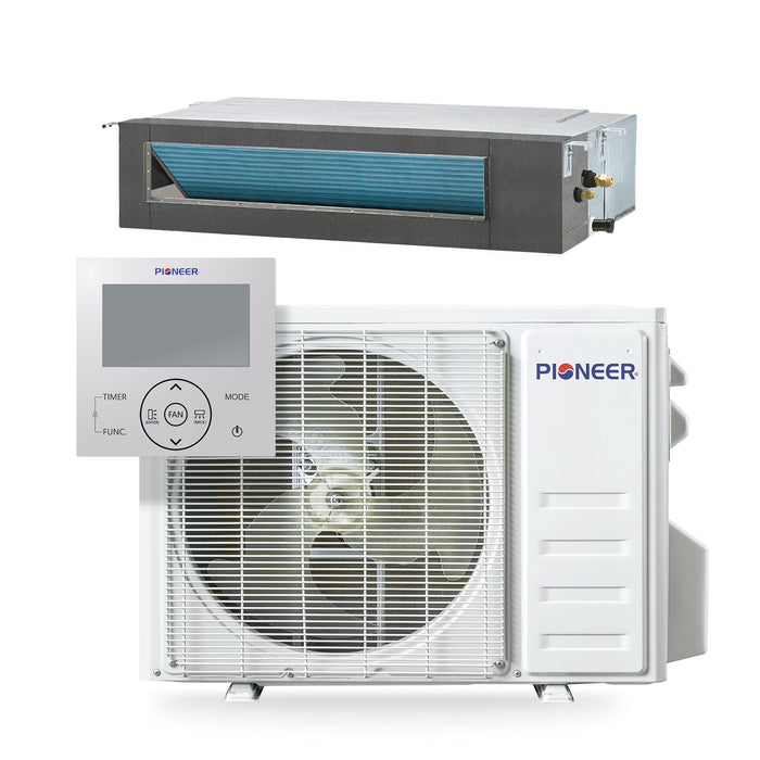 Pioneer® Quantum Ultra™ 9,000 BTU 20.5 SEER2 230V Ceiling Concealed Ducted Mini-Split Air Conditioner Inverter Heat Pump Full Set