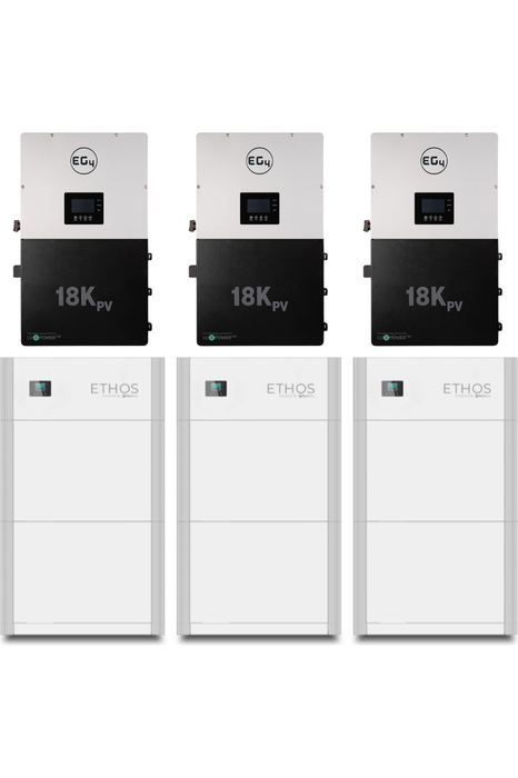 BigBattery | ETHOS Battery EG4-18Kpv Bundle Bundle - Commercial Energy System | 36kW Output Total w/ 30.7kWh to 92.1kWh [BNDL-B0006]