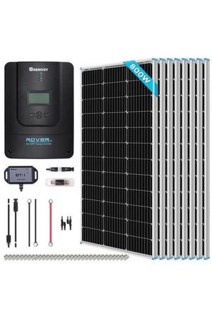 Renogy 800W 12V/24V Monocrystalline Premium Solar Kit with Rover 60A Charger Controller