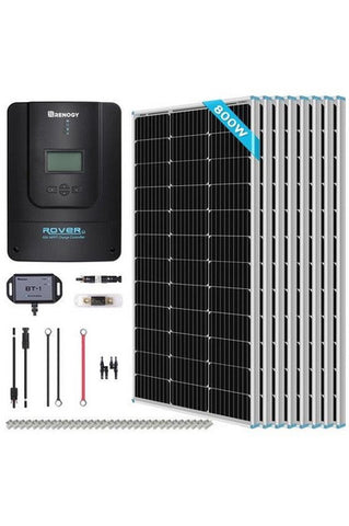 Image of Renogy 800W 12V/24V Monocrystalline Premium Solar Kit with Rover 60A Charger Controller