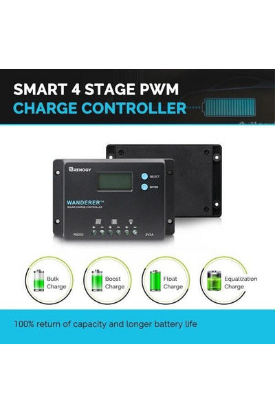 Renogy New Edition Voyager 20A PWM Waterproof Solar Charge Controller