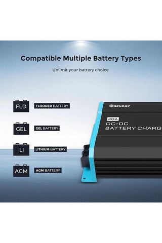 Image of Renogy 12V 40A DC to DC On-Board Battery Charger