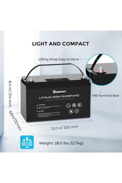 Renogy 24V 50Ah Lithium Phosphate Battery