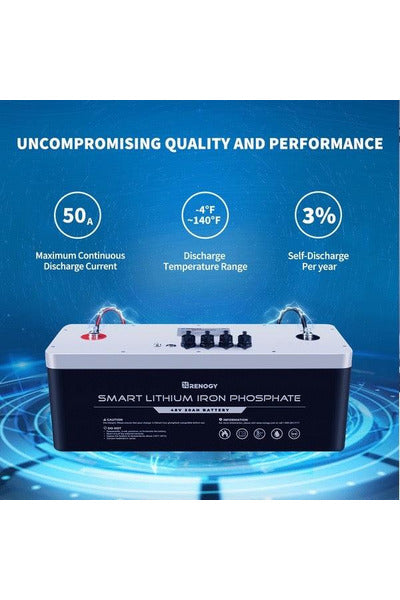 Renogy 48V 50Ah Smart Lithium Iron Phosphate Battery