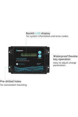 Renogy New Edition Voyager 10A PWM Waterproof Solar Charge Controller