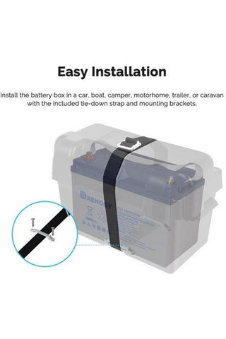 Image of Renogy 12V 100Ah Deep Cycle Hybrid GEL Battery with Battery Box