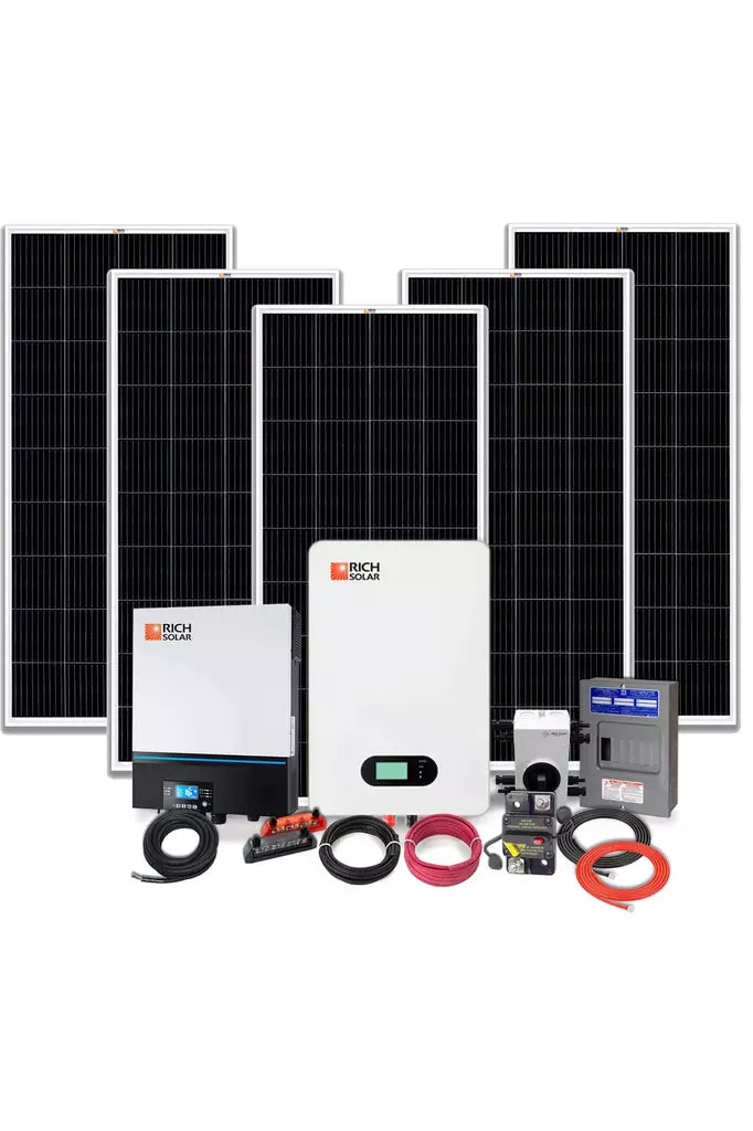 Rich Solar 1000W 48V 120VAC Solar Cabin Kit