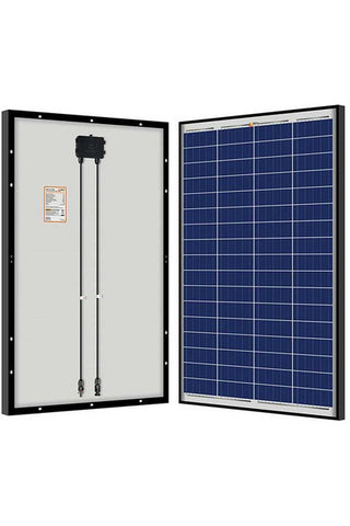 Image of Rich Solar Mega 100 Watt Poly Solar Panel Black Frame - Renewable Outdoors